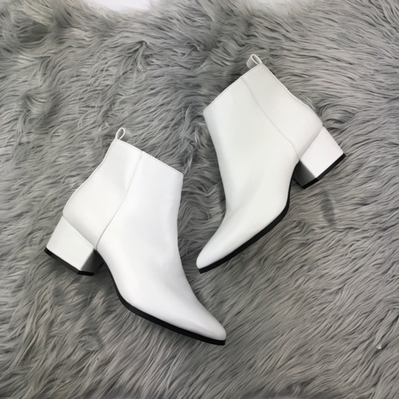 white gogo booties